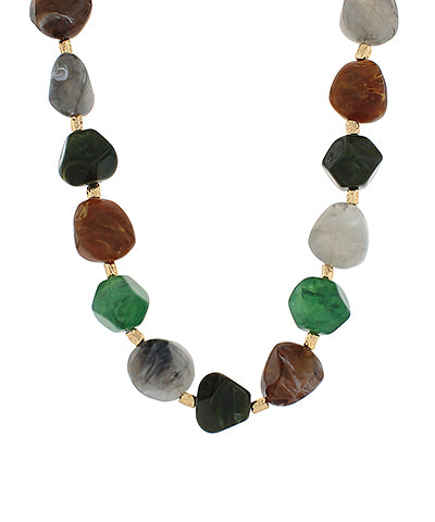 Acrylic nugget shape, necklace