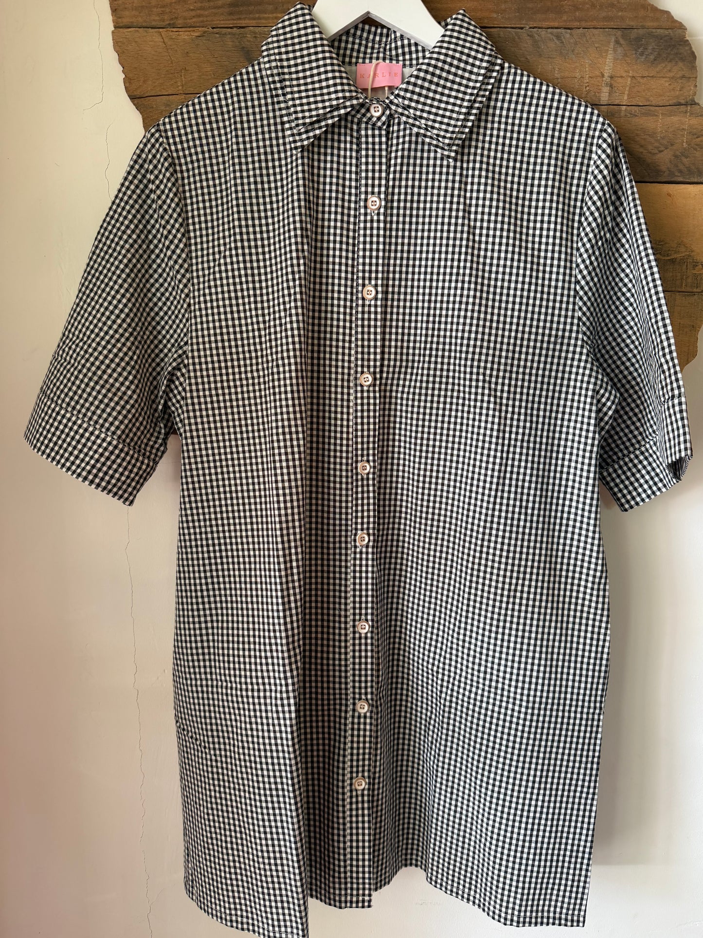Check shirt dress