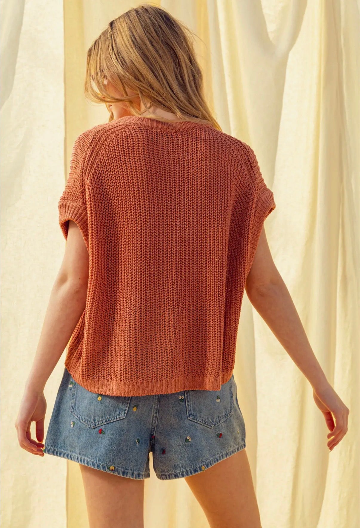 Dolman Sleeve Knitted Top