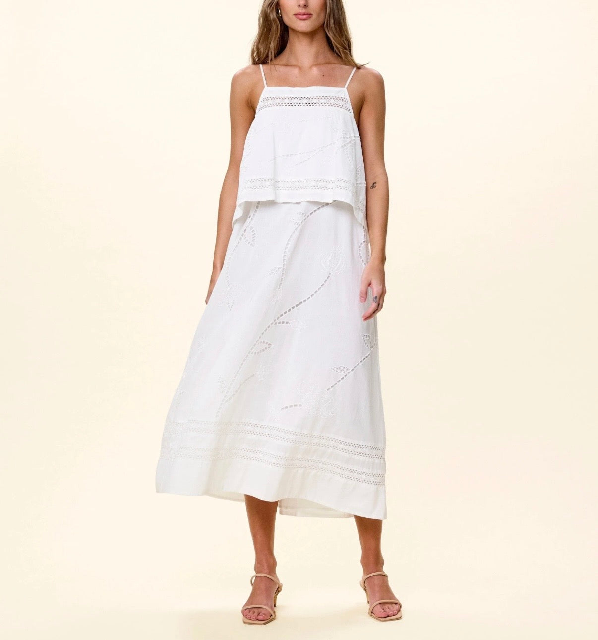 WINSLOW MIDI DRESS | IVORY