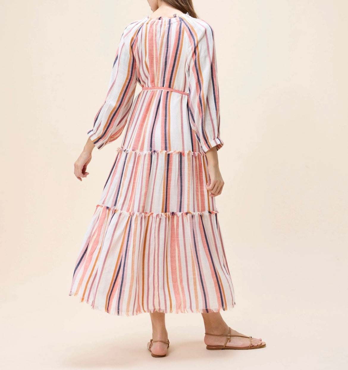 Wisteria Midi Dress | Ivory Multi by Cleobella