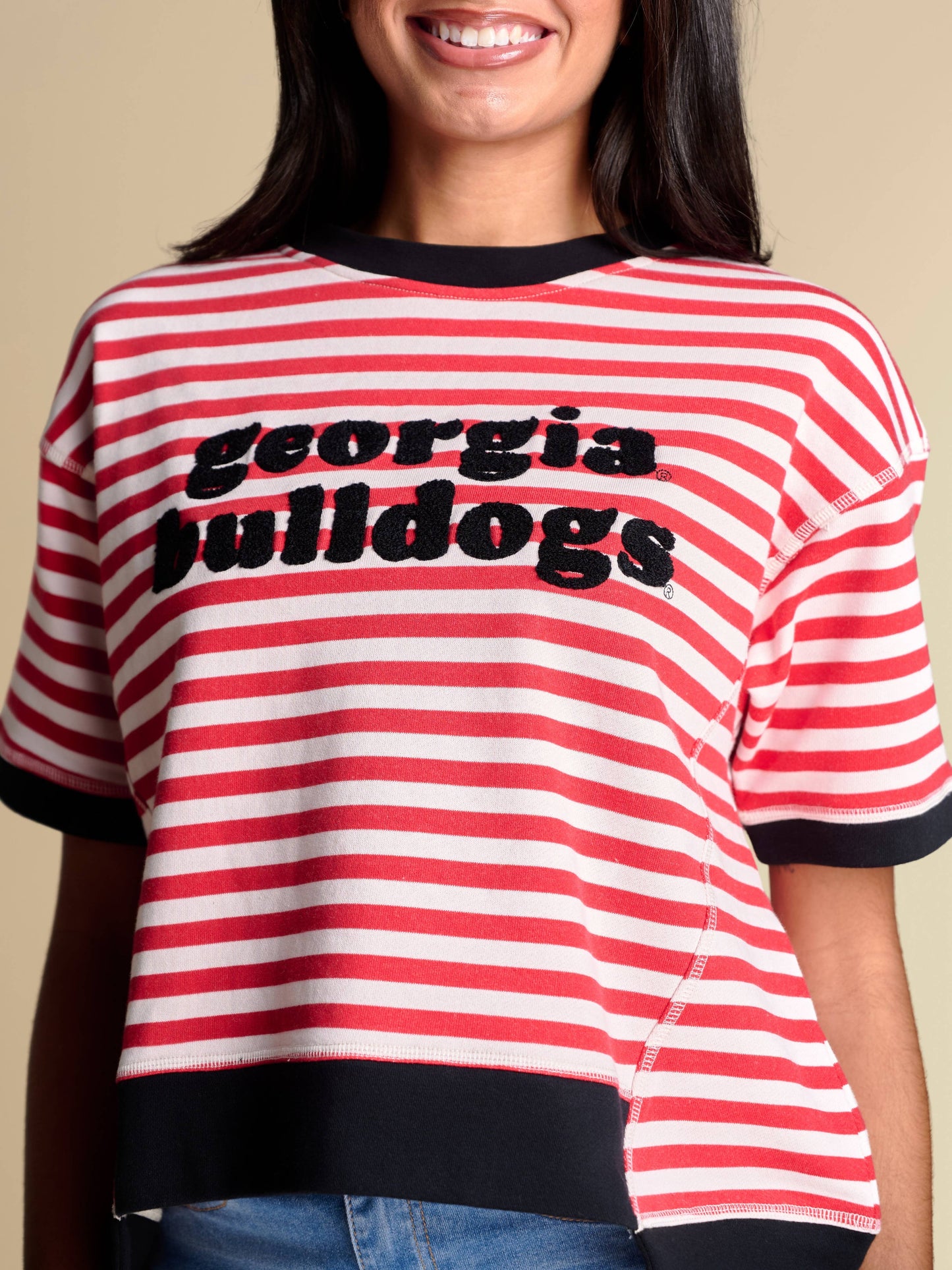 The Stripe Chenille Boxy Top | Georgia