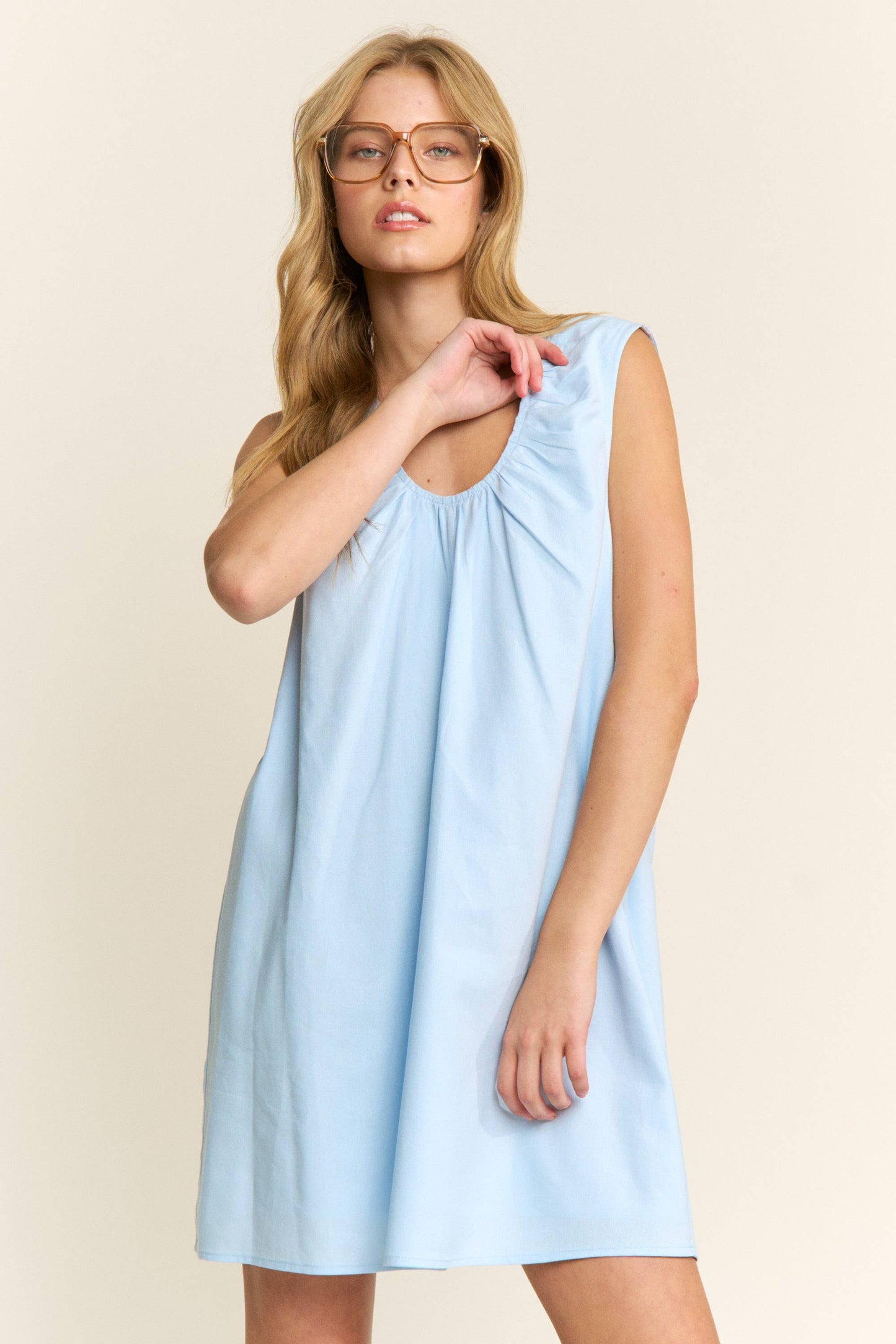 Scoop Neckline Sleeveless Mini Dress (Three Colors!)