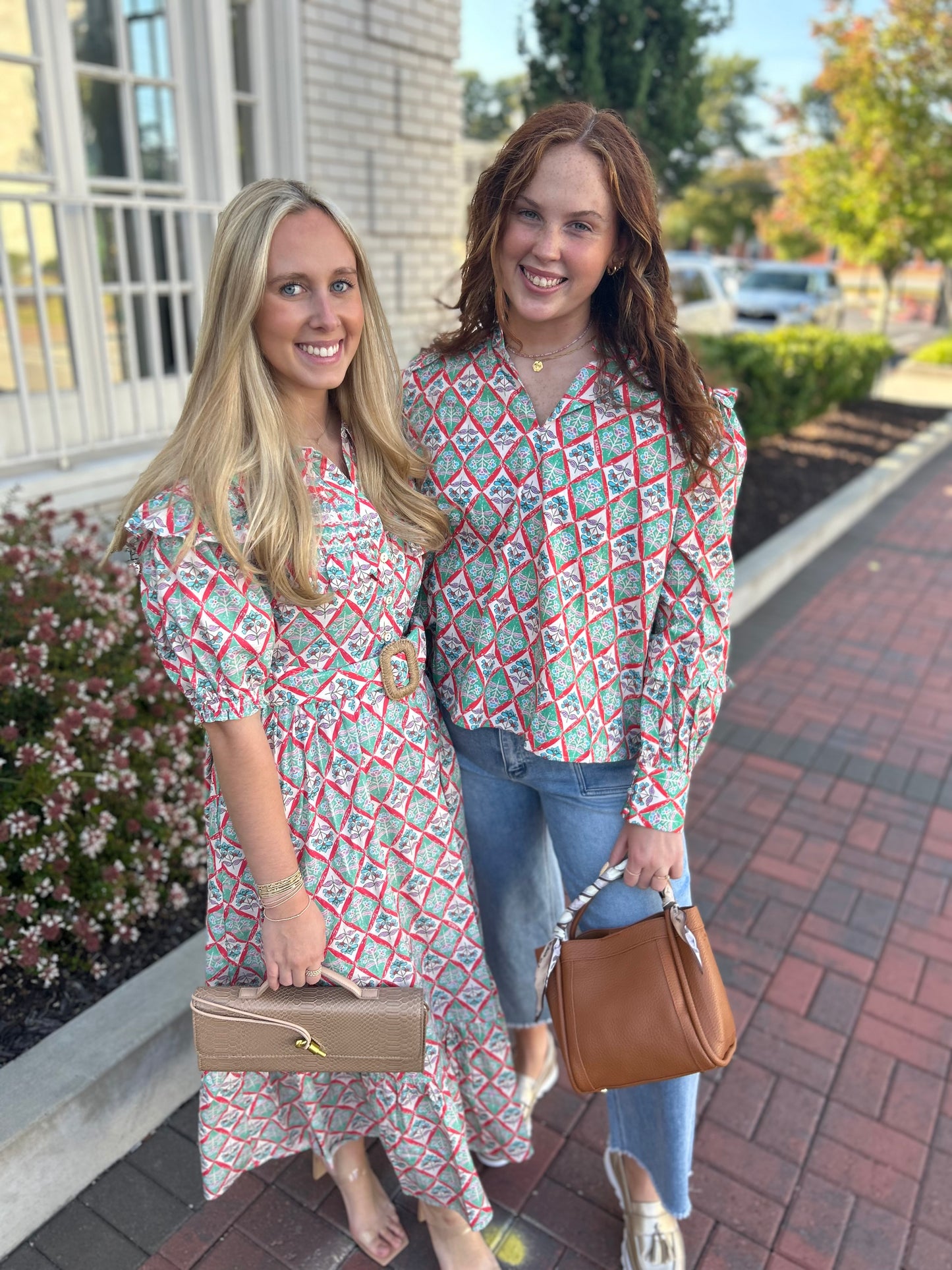 Paris Floral Belted Maxi Dress