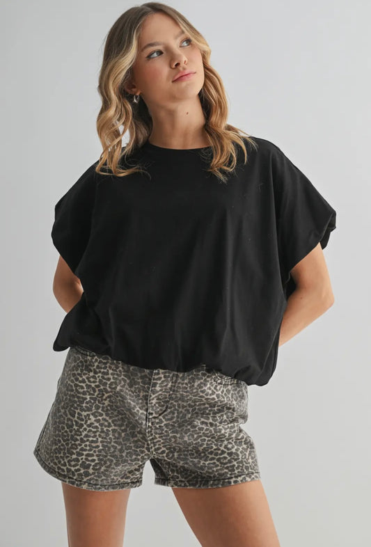 Bubble Hem Knit Top
