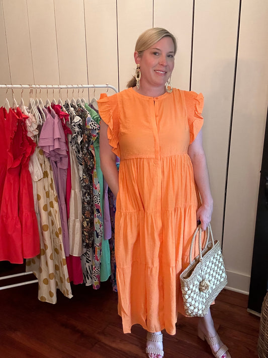 Ruffled Midi Dress