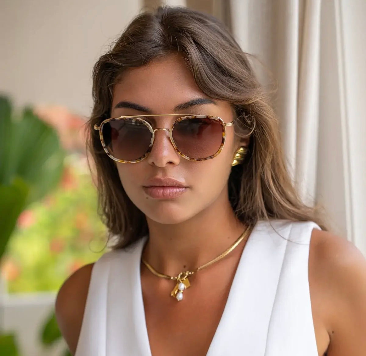 Weston Acetate Round Unisex Sunglasses
