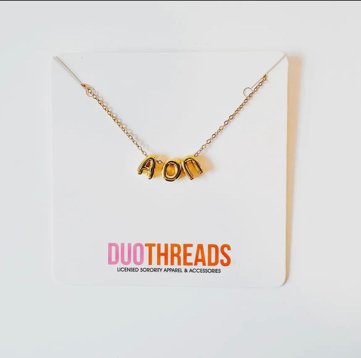 Bubble Letter Sorority Necklace