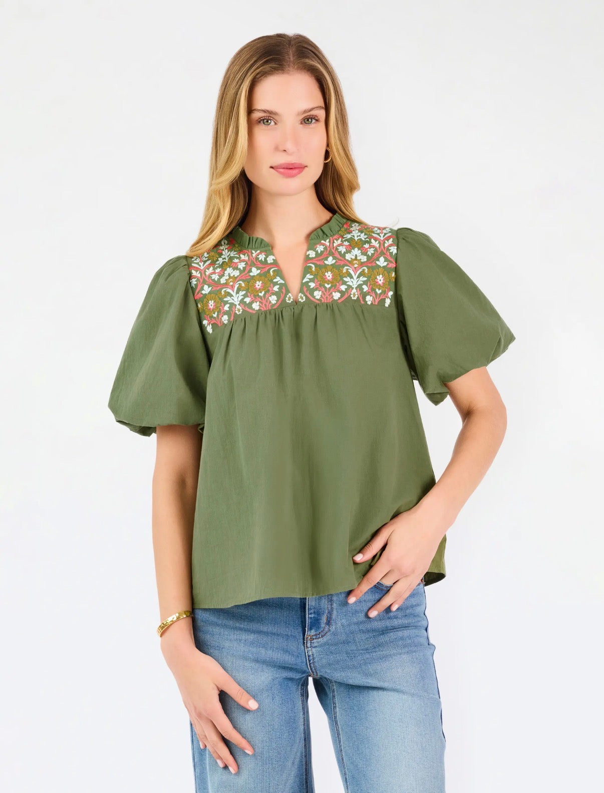 Makayla Embroidered Top (Two Colors!)
