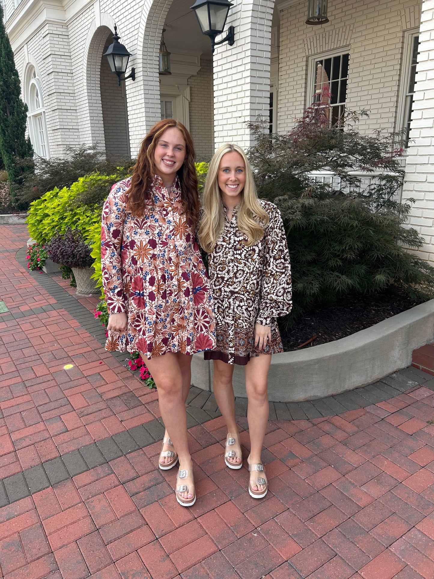 Brown Floral Dress