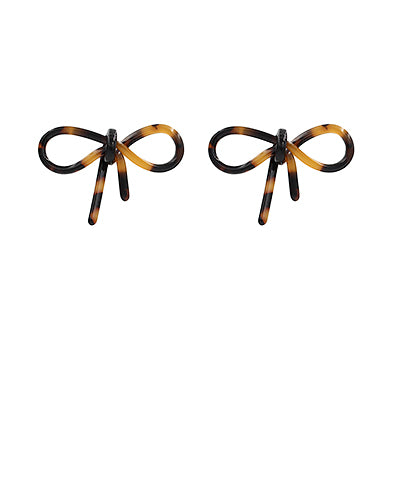 Acrylic Bow Stud Earrings