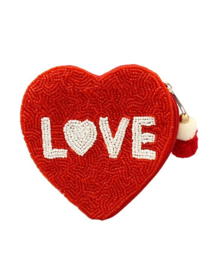 Heart Shape LOVE Coin Pouch