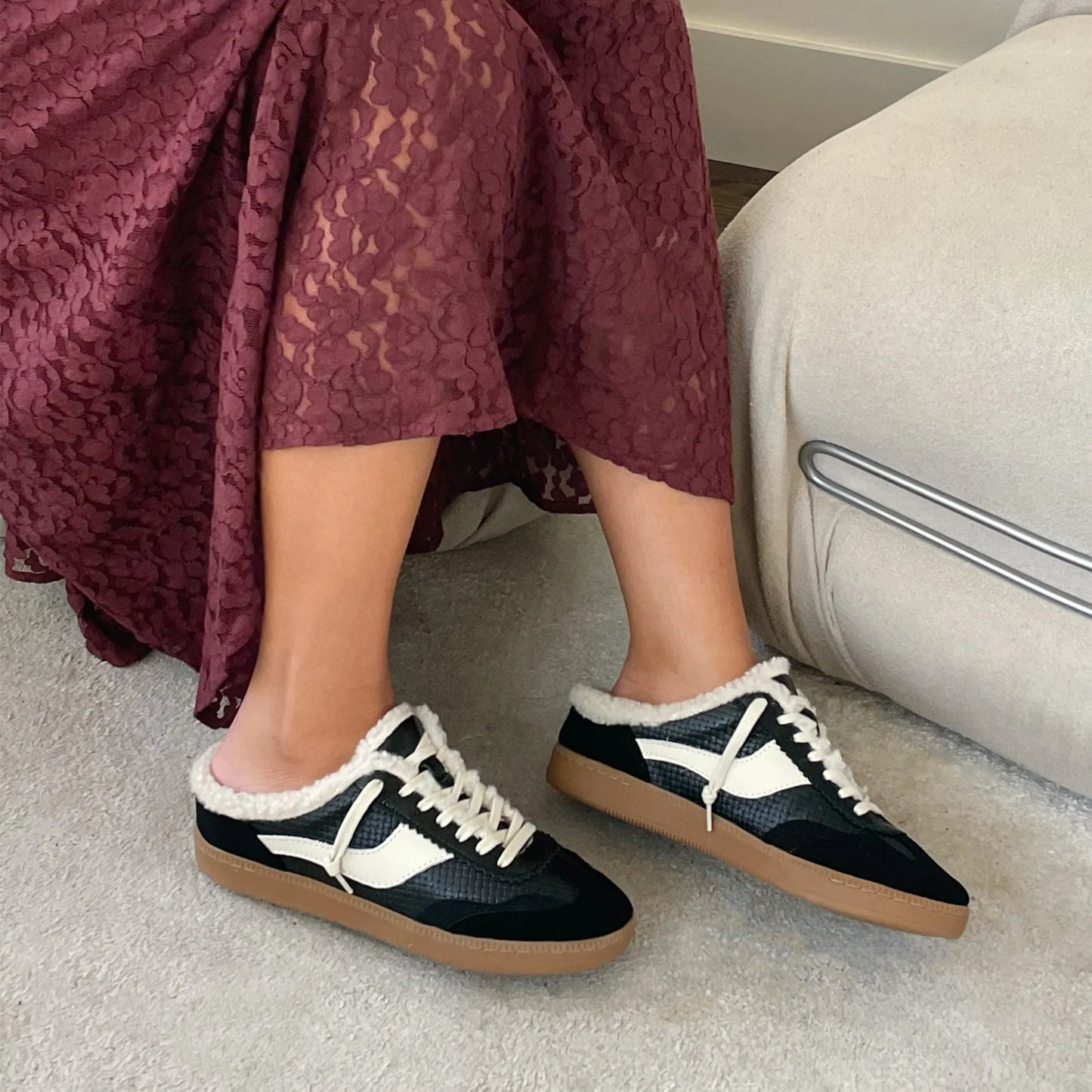 Notice Slide Plush Sneakers