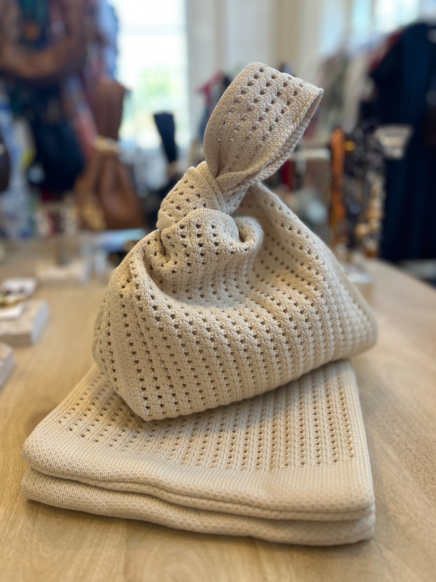 Oat Crochet Handbag