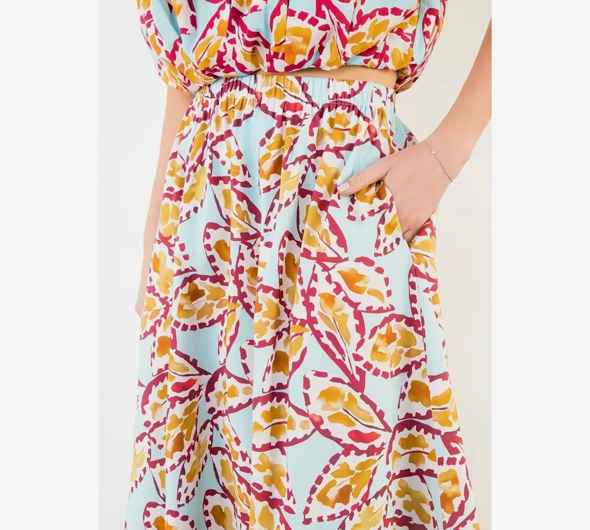 Pattern Long Skirt