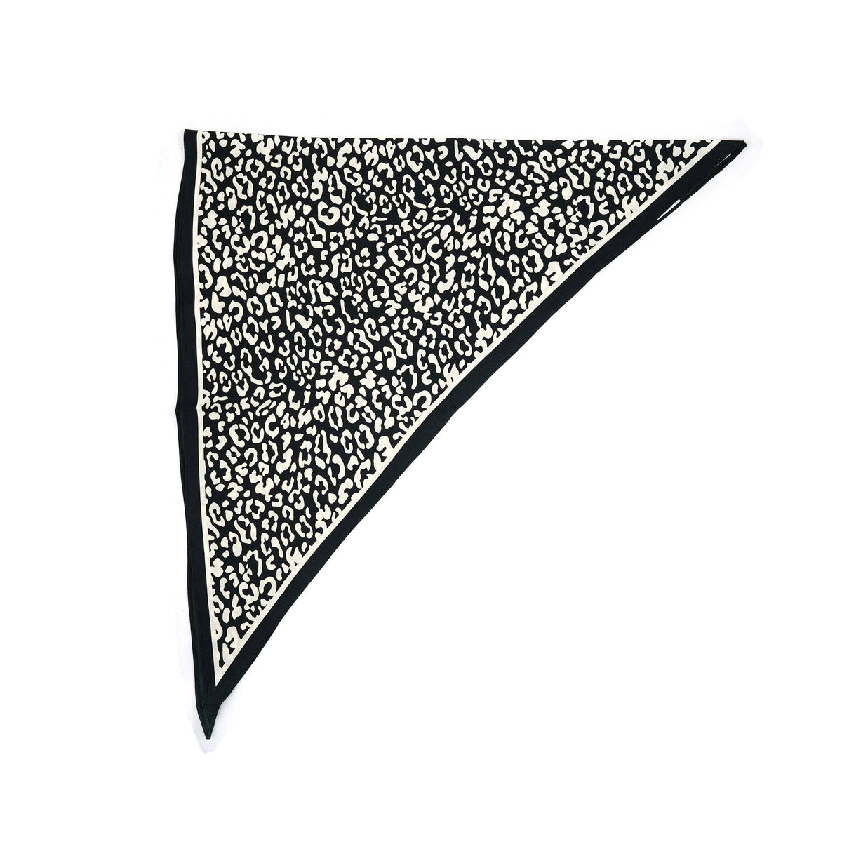 Black and white leopard scarf