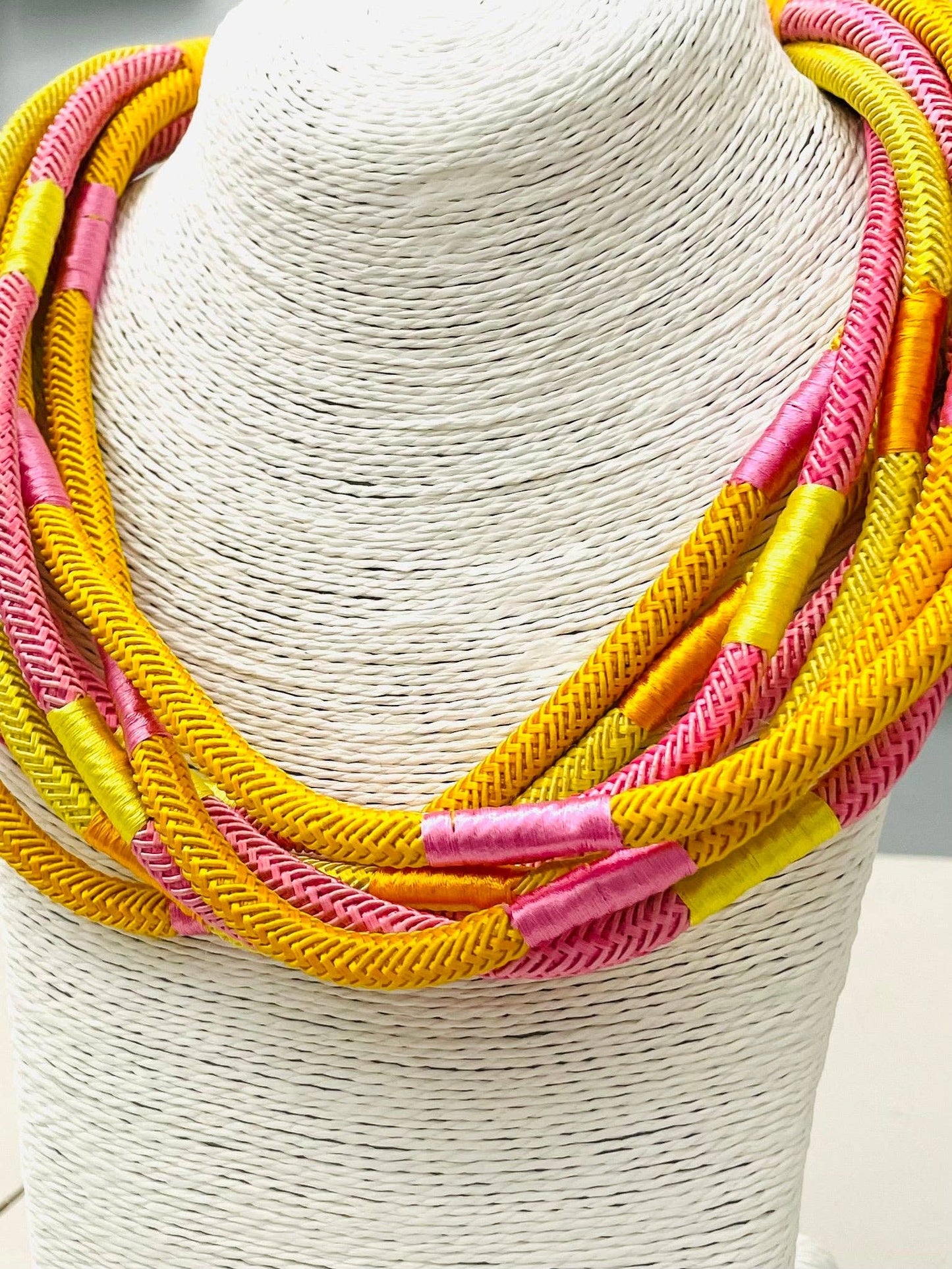 Slub 8-strand (yellow/pink multi)