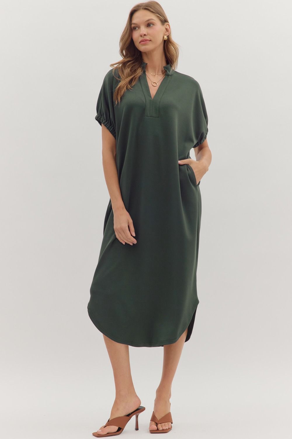 Short sleeve midi dress