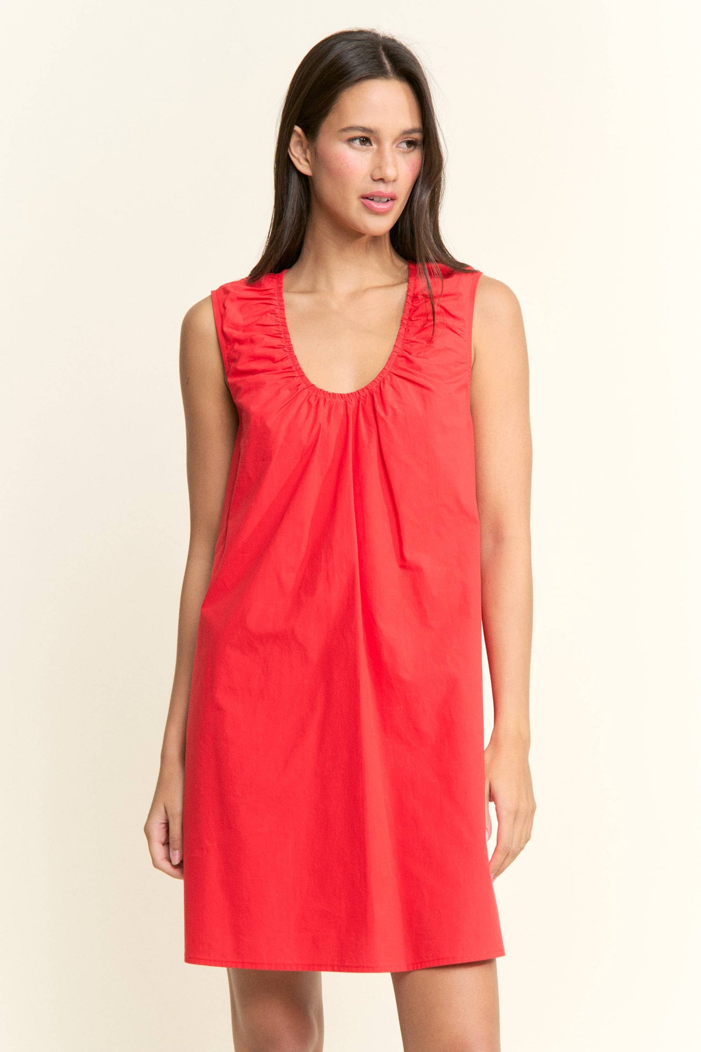 Scoop Neckline Sleeveless Mini Dress (Three Colors!)