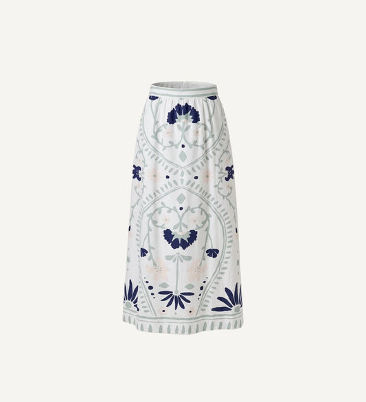 JULIET ANKLE SKIRT | LILIANA BLUE SURF