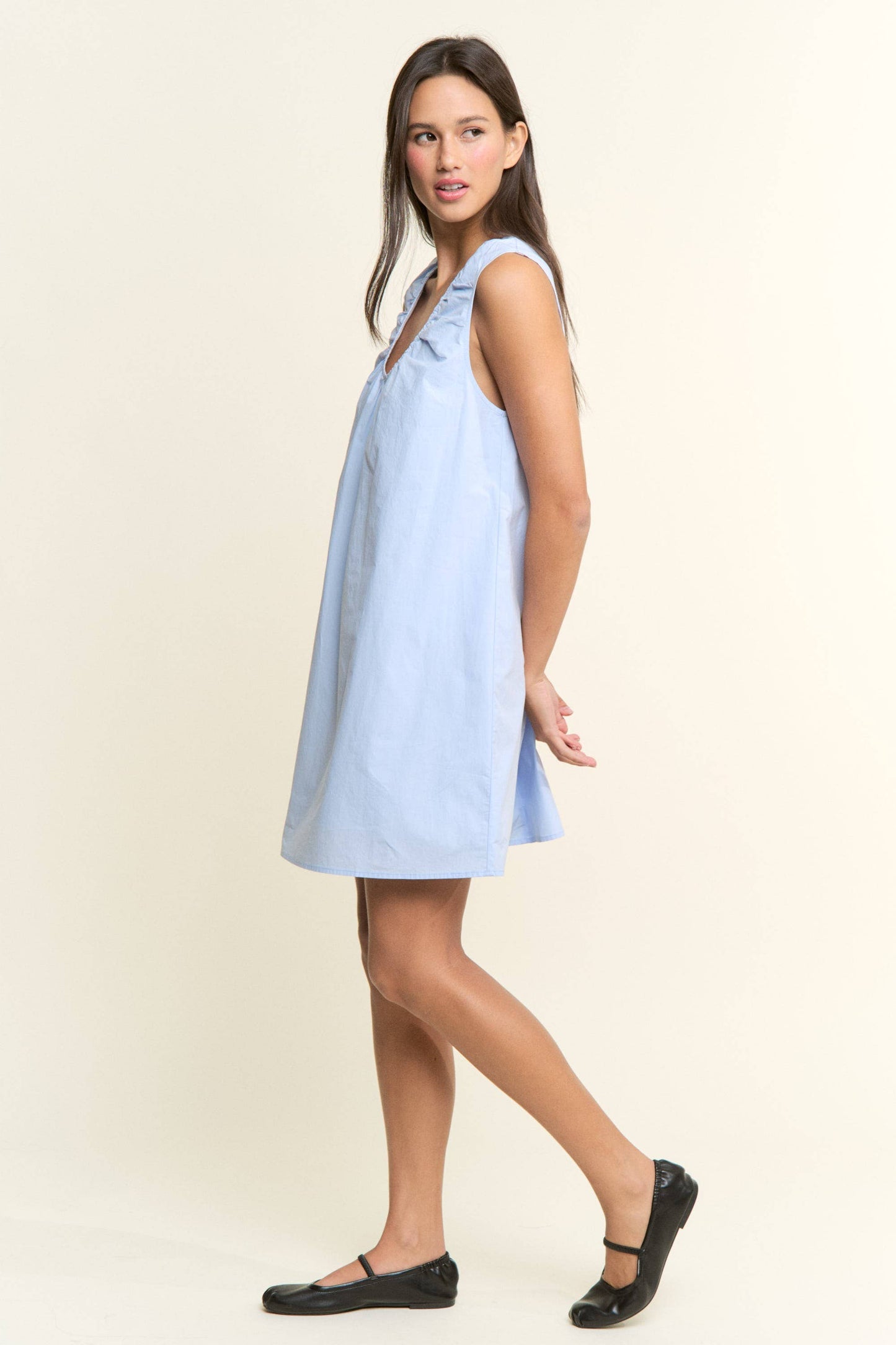 Scoop Neckline Sleeveless Mini Dress (Three Colors!)