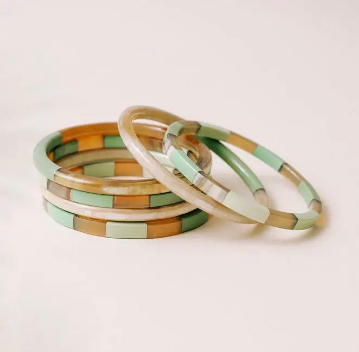 Matcha Tile Mixed Bangle Set