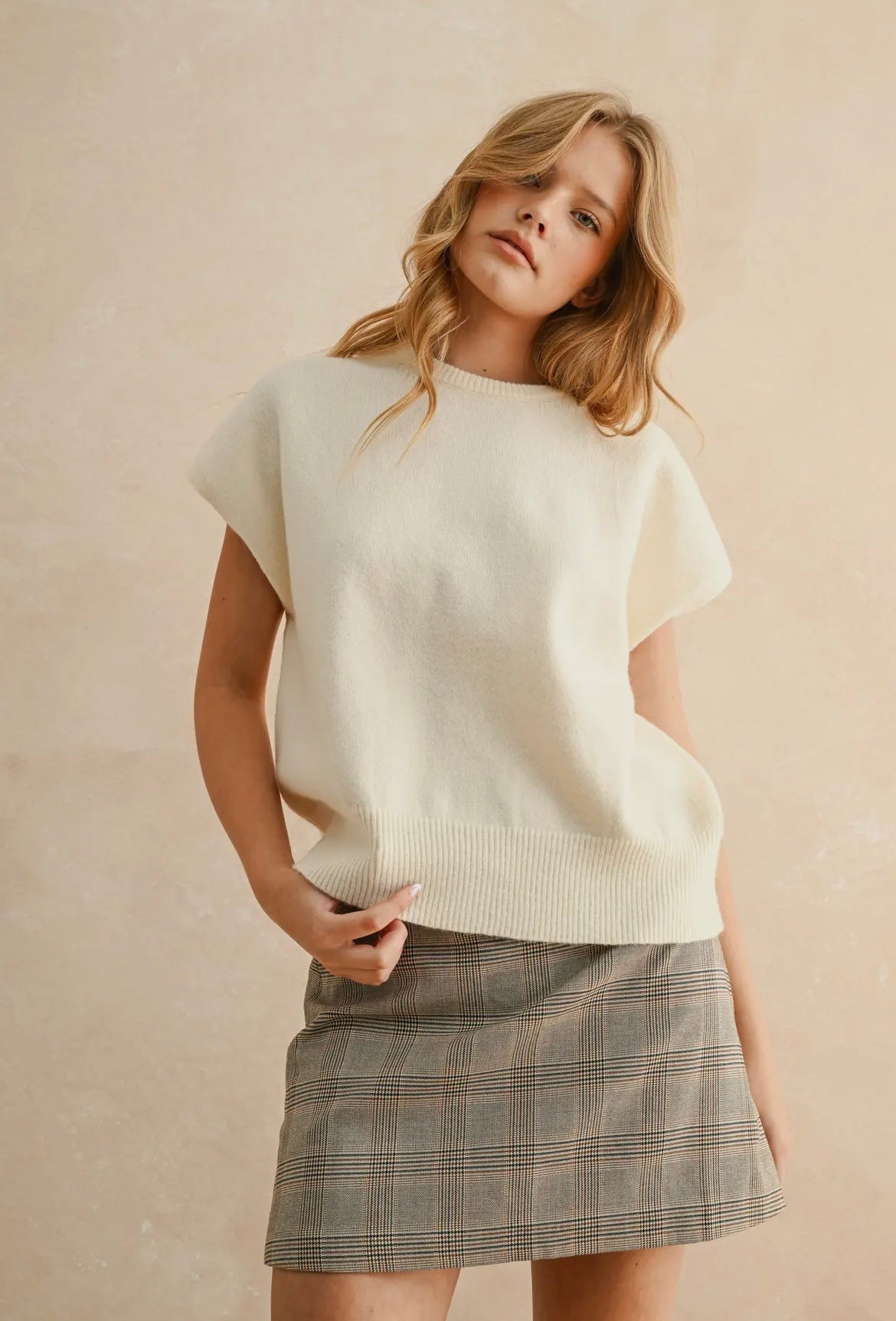 Loose Fit Short Sleeve
Sweater Top (four colors!)