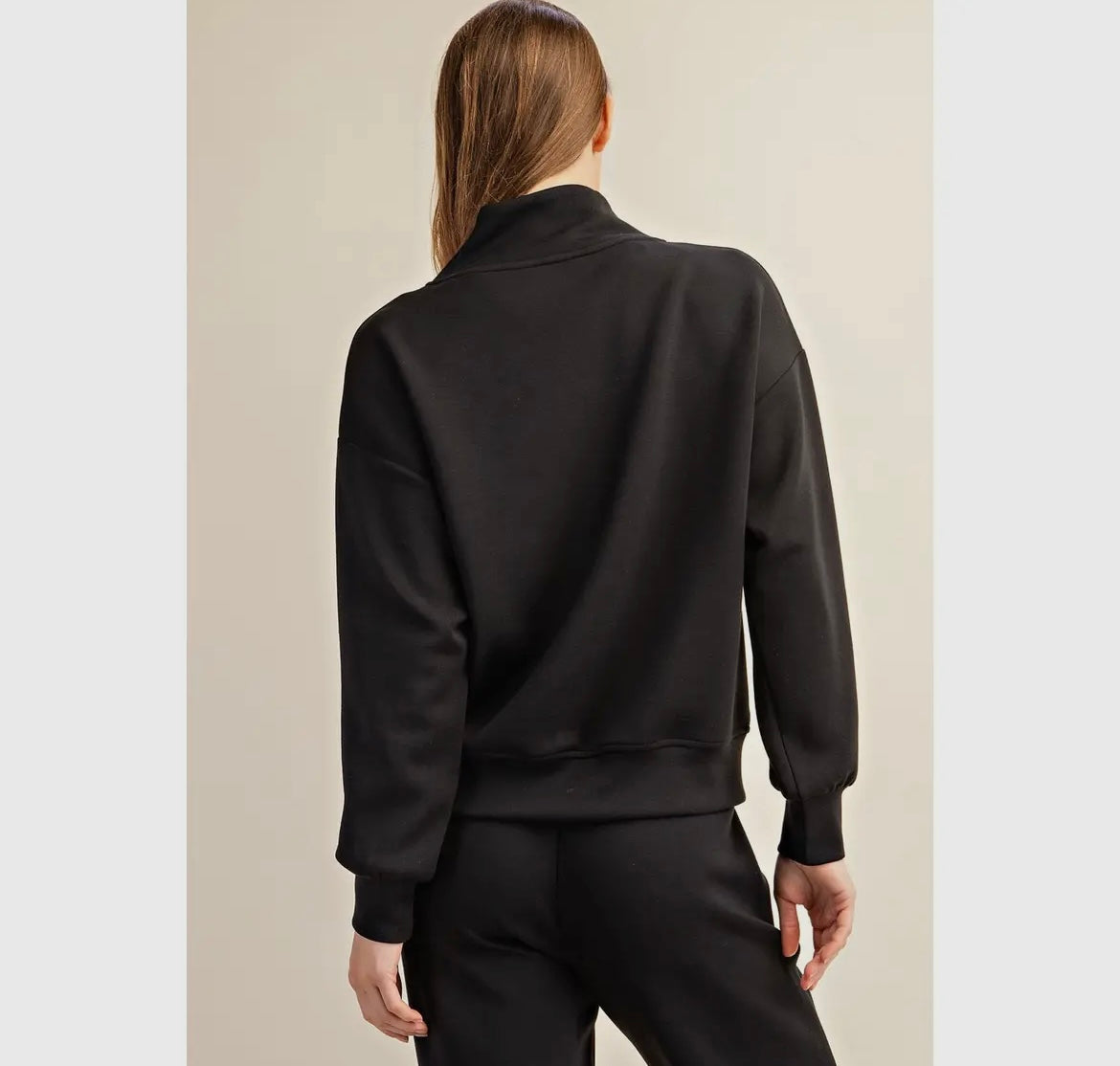 Modal Scuba Luxe Half Zip Jacket and Straight Pant Set