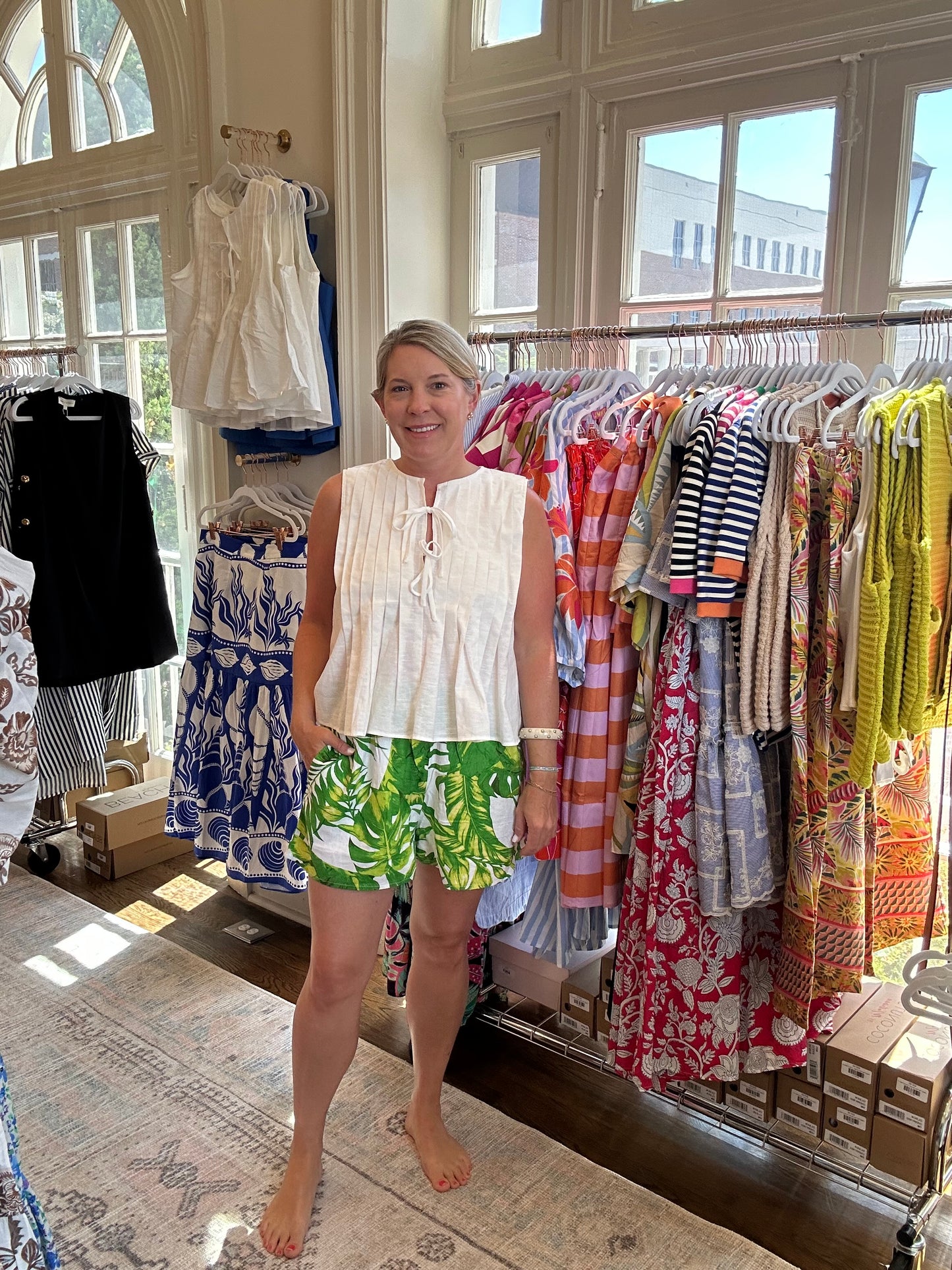 Palm Linen Shorts