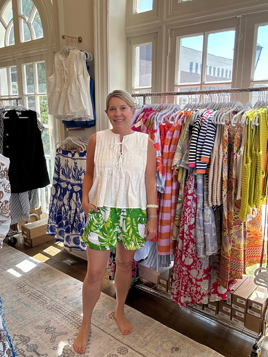 Palm Linen Shorts