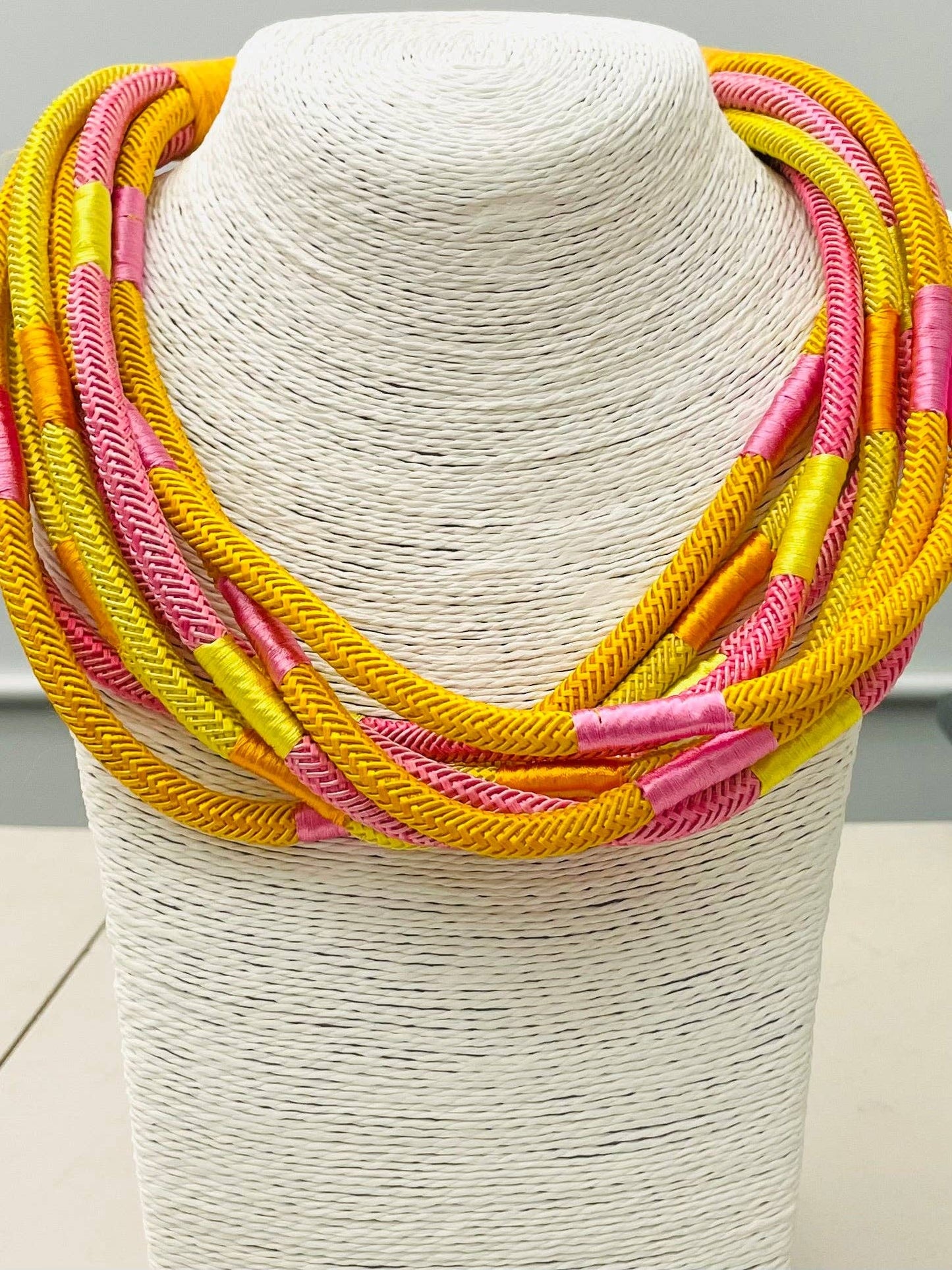 Slub 8-strand (yellow/pink multi)