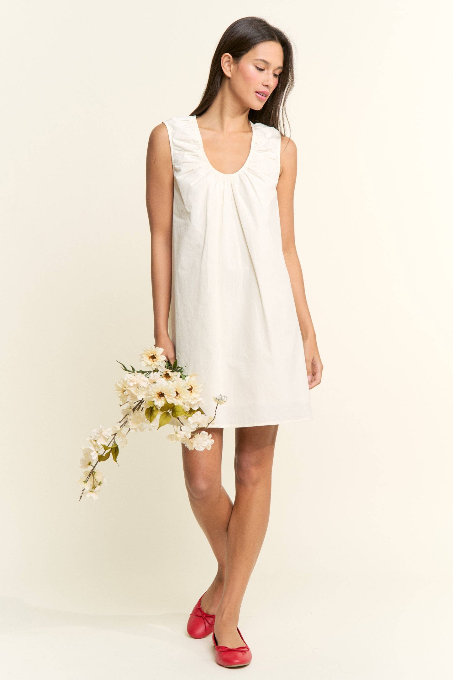 Scoop Neckline Sleeveless Mini Dress (Three Colors!)
