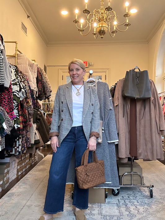 Denim Shirt Insert Detail Plaid
Blazer