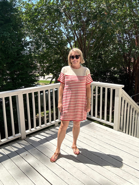 Striped sweater dress