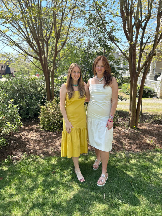 Back Tied Sleeveless Maxi Dress in Off White