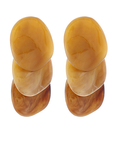 Overlapped Geo oval earrings