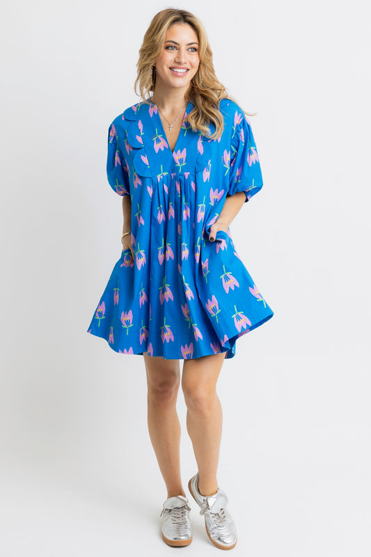 Poppy Scallop V-neck dress