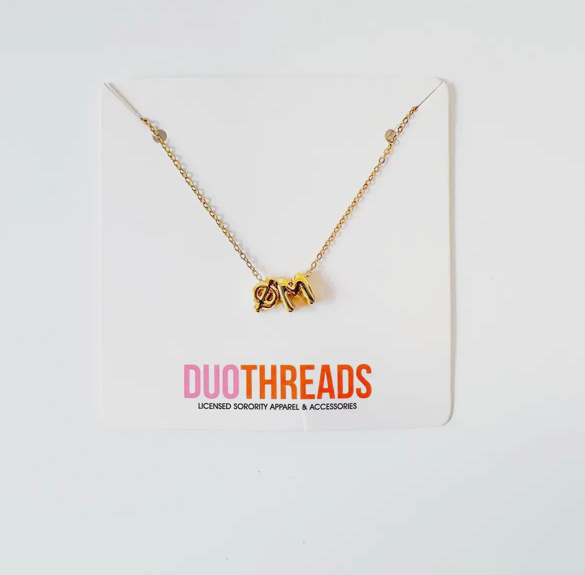 Bubble Letter Sorority Necklace