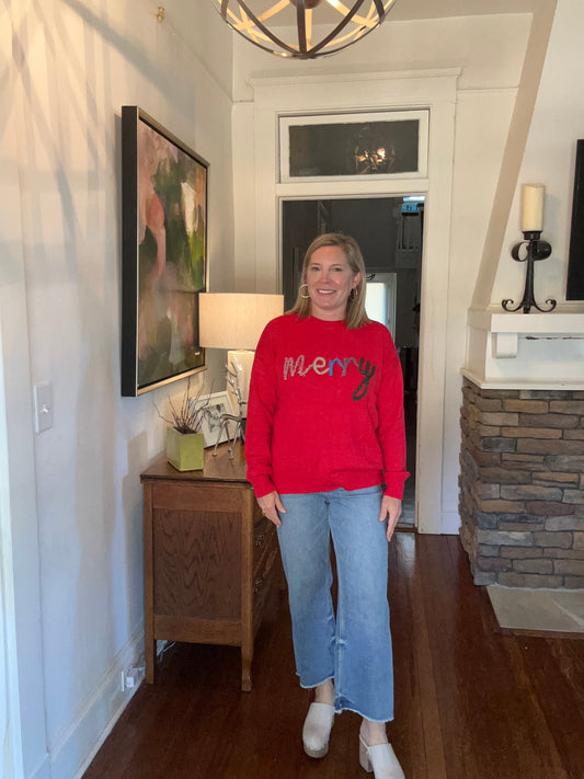 Merry Tinsel Long Sleeve Sweater