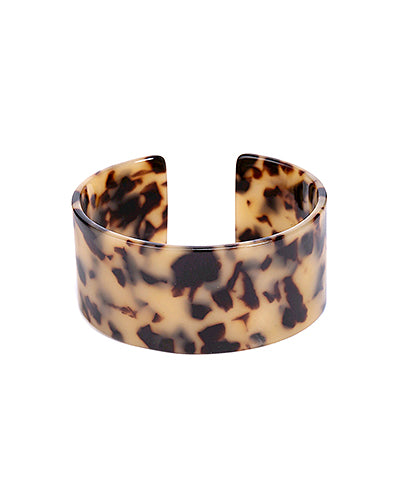 Wide tortoise cuff bracelet