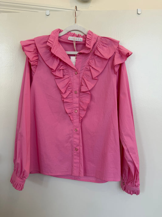 Long sleeve pink blouse