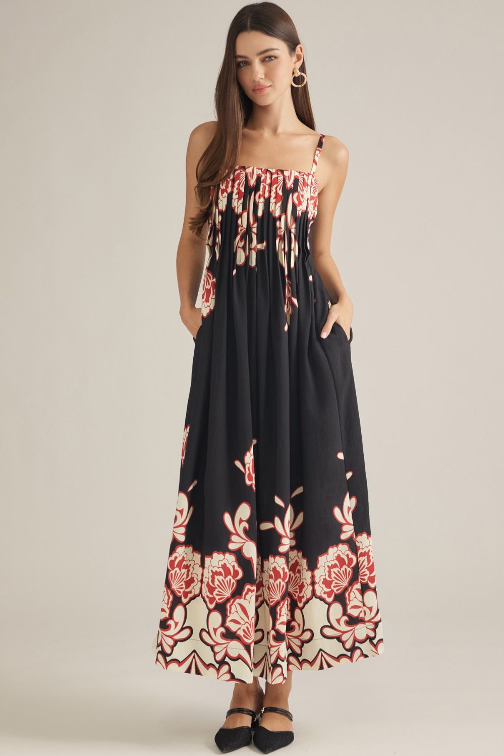 Floral print maxi dress