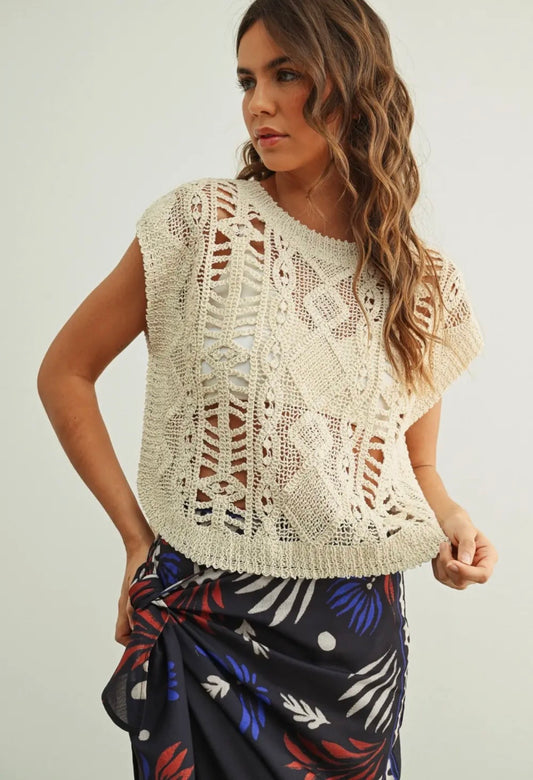 Crochet knitted top