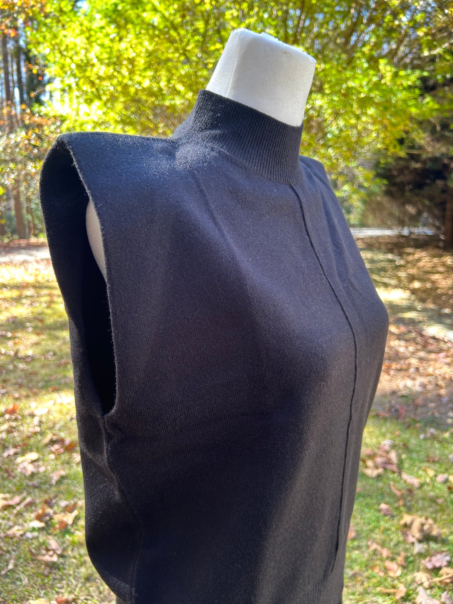 Knit mock neck and crop pant set