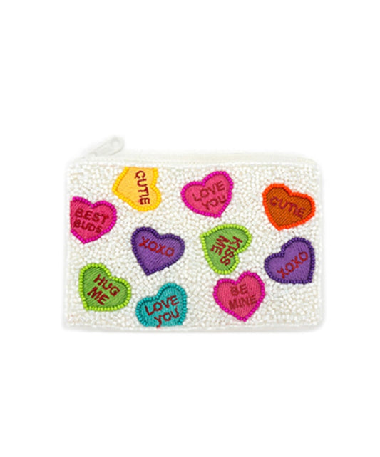 Conversation Hearts Coin Pouch