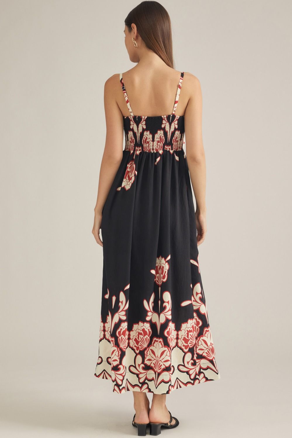 Floral print maxi dress