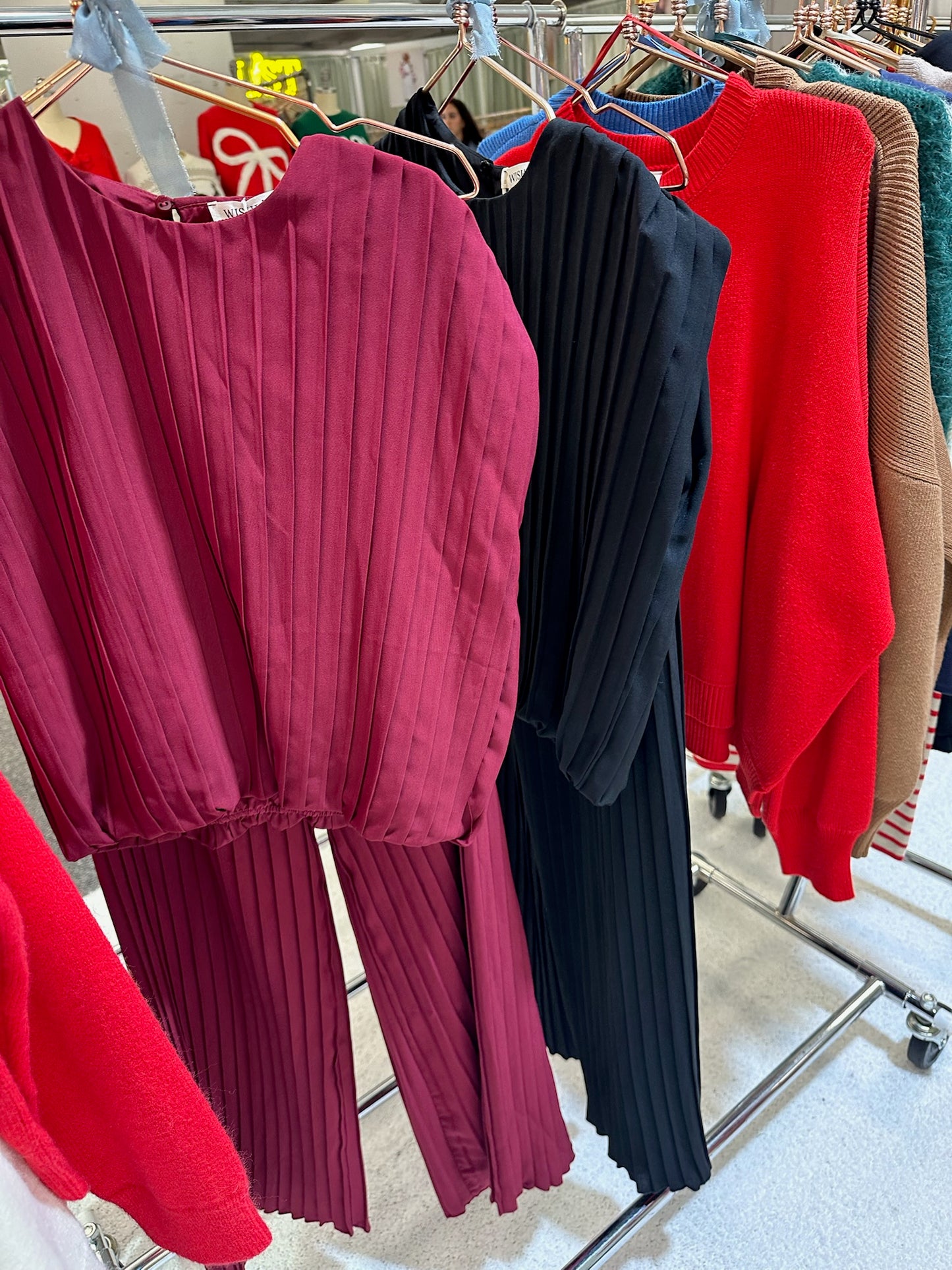 Pleated Top and Pants Set