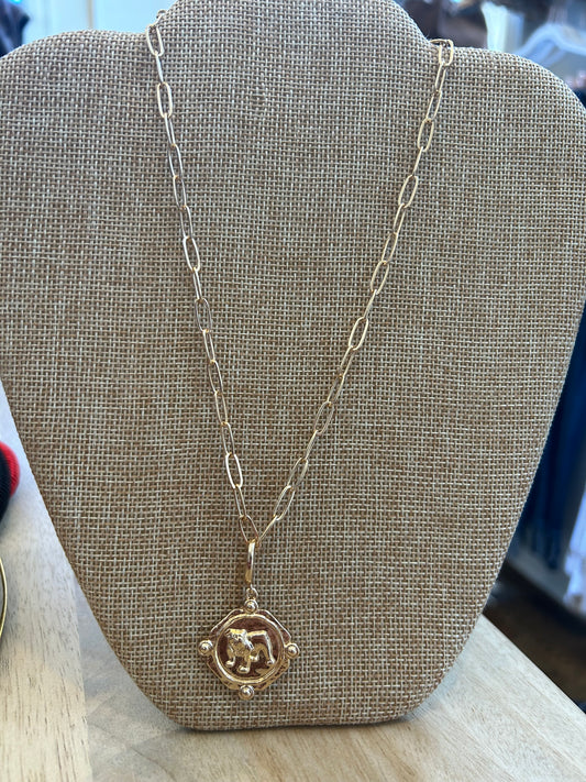 Bulldog charm necklace