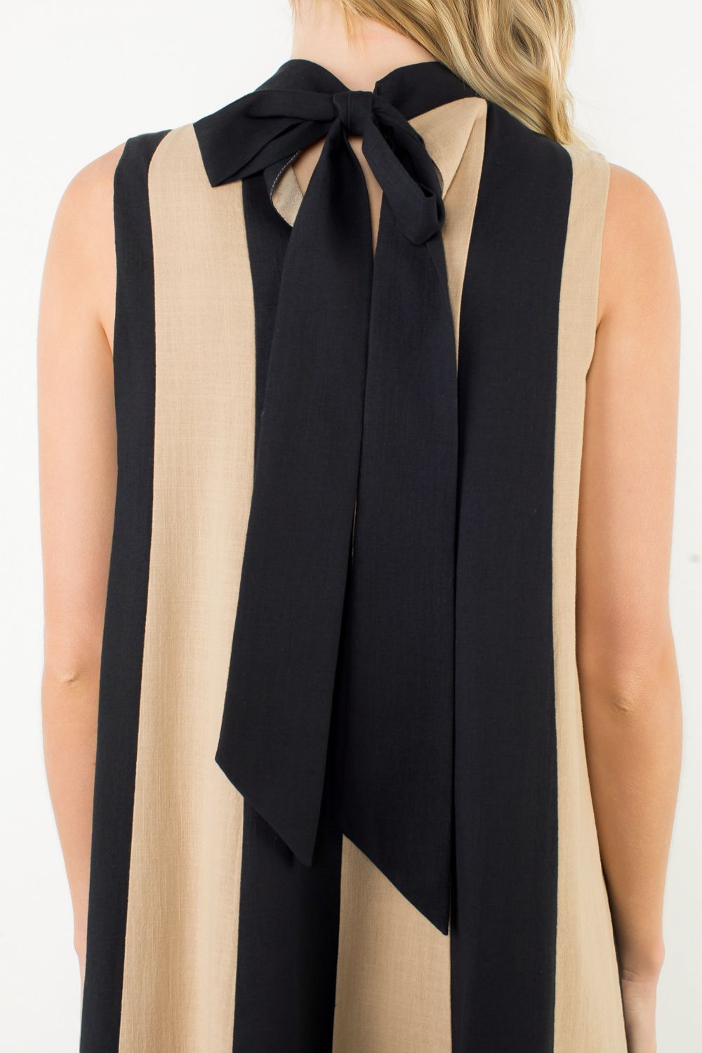 Sleeveless Colorblock Maxi Dress