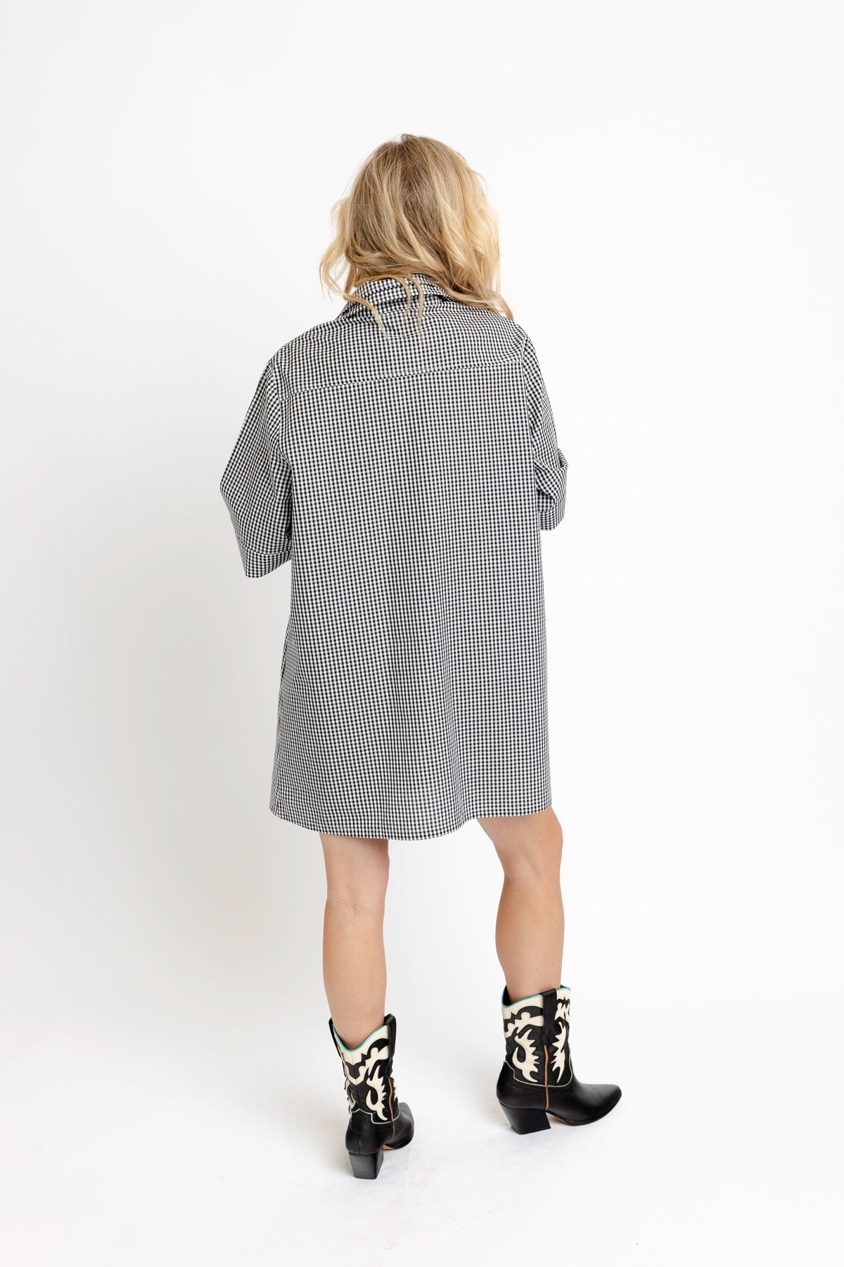Check shirt dress